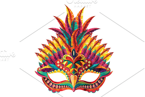Carnival Masks vector set in Illustrations - product preview 2