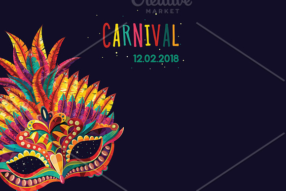 Carnival Masks vector set in Illustrations - product preview 4