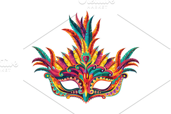 Carnival Masks vector set in Illustrations - product preview 5