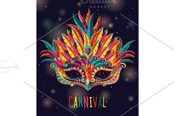 Carnival Masks vector set in Illustrations - product preview 7