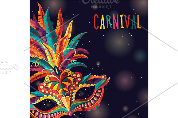 Carnival Masks vector set in Illustrations - product preview 8