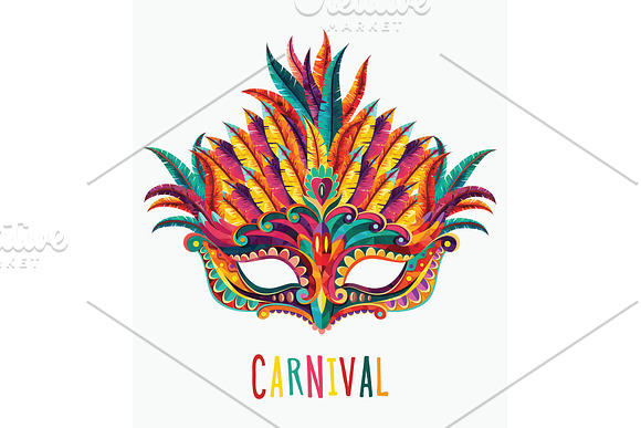 Carnival Masks vector set in Illustrations - product preview 10