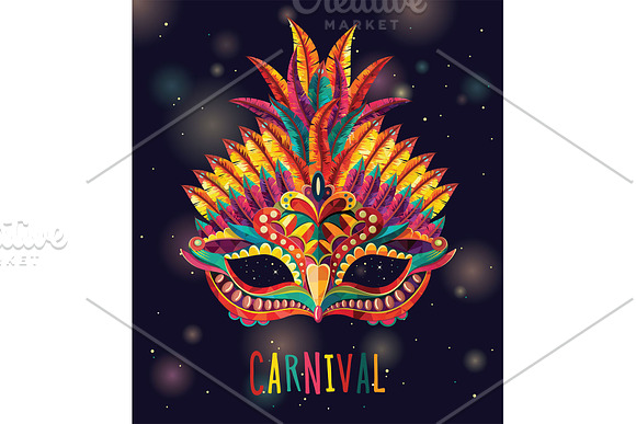 Carnival Masks vector set in Illustrations - product preview 11
