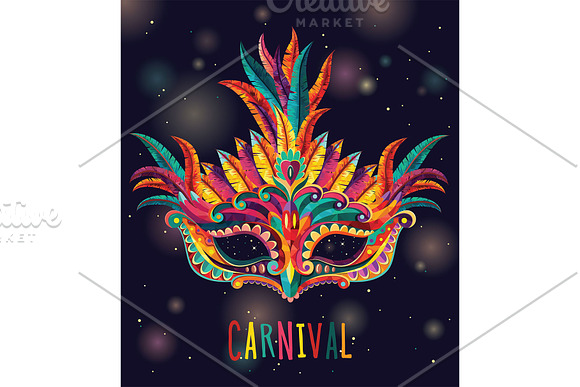 Carnival Masks vector set in Illustrations - product preview 12