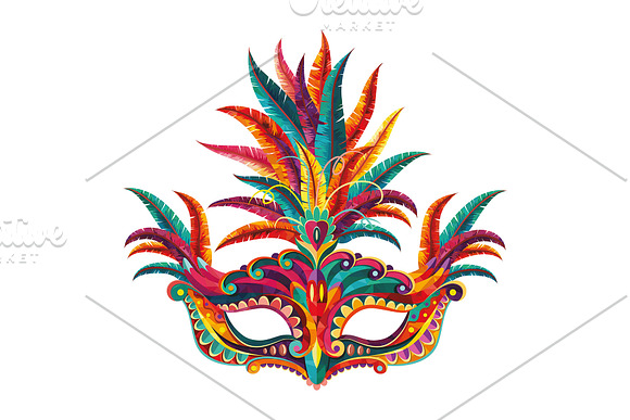 Carnival Masks vector set in Illustrations - product preview 13