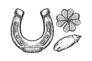 Luck talisman objects engraving