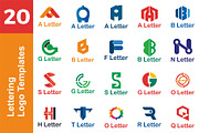20 Logo Lettering Templates Bundle