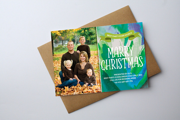 Family Christmas Invitation Card