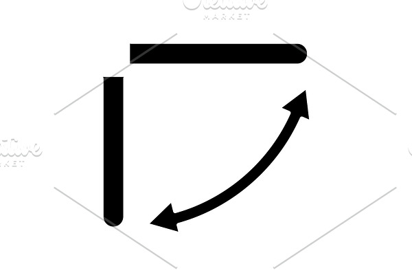 Air direction settings glyph icon