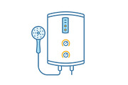 Electric tankless water heater icon