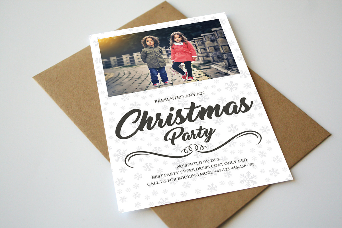 Christmas Invitation & Greeting Card in Postcard Templates - product preview 8