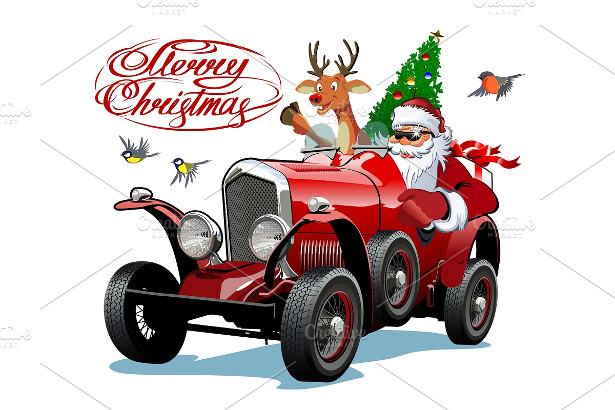 Vector Christmas Greeting Card in Illustrations - product preview 8