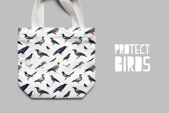 Birds seamless patterns set in Patterns - product preview 6
