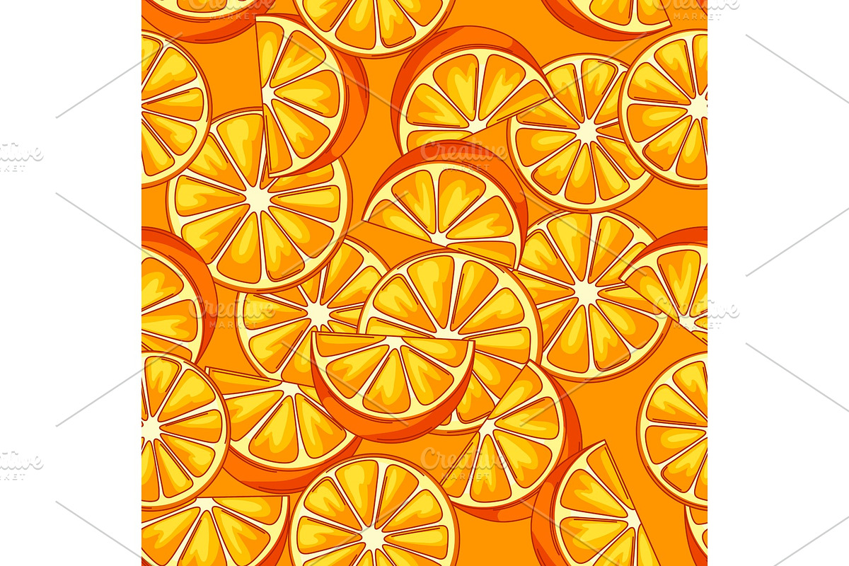Seamless pattern with oranges. in Patterns - product preview 8
