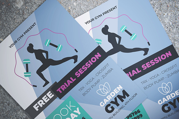 Gym and Fitness Flyer in Flyer Templates - product preview 1