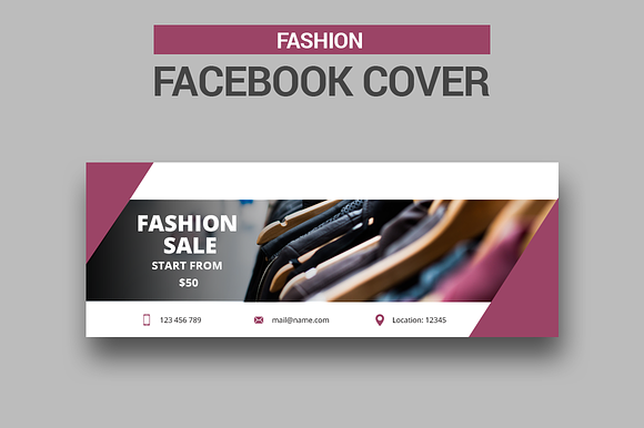 6 Fashion Facebook Covers in Facebook Templates - product preview 6