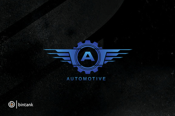 Automotive Gear Wing - A Letter Logo