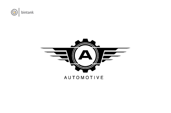 Automotive Gear Wing - A Letter Logo in Logo Templates - product preview 1