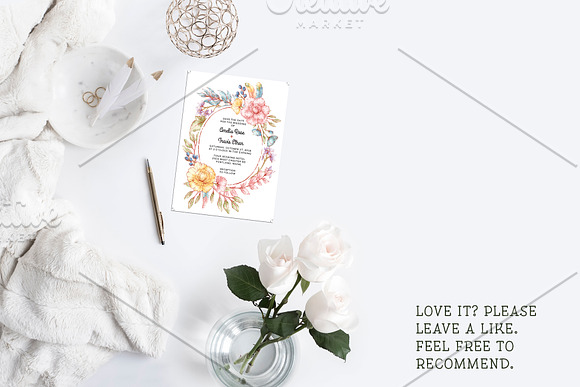 Pastel Wedding Invitation in Wedding Templates - product preview 1