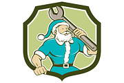 Santa Claus Mechanic Spanner Shield