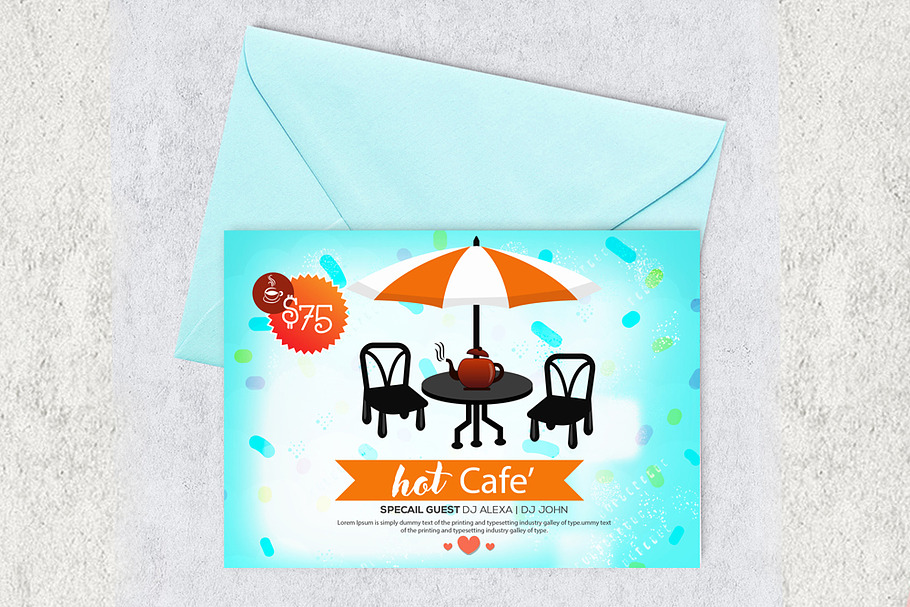 Cafe Psd Card Templates in Wedding Templates - product preview 8