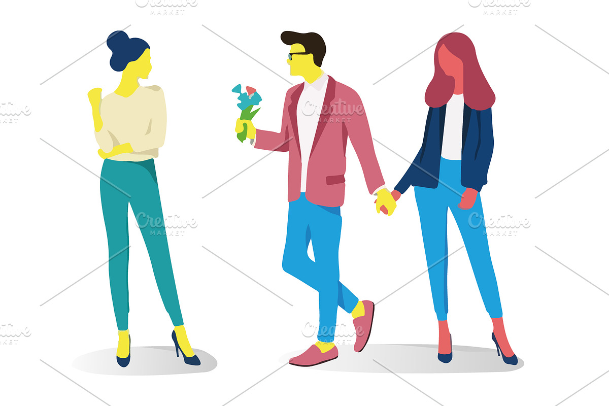 Couple relationships, Poses, Vector in Illustrations - product preview 8
