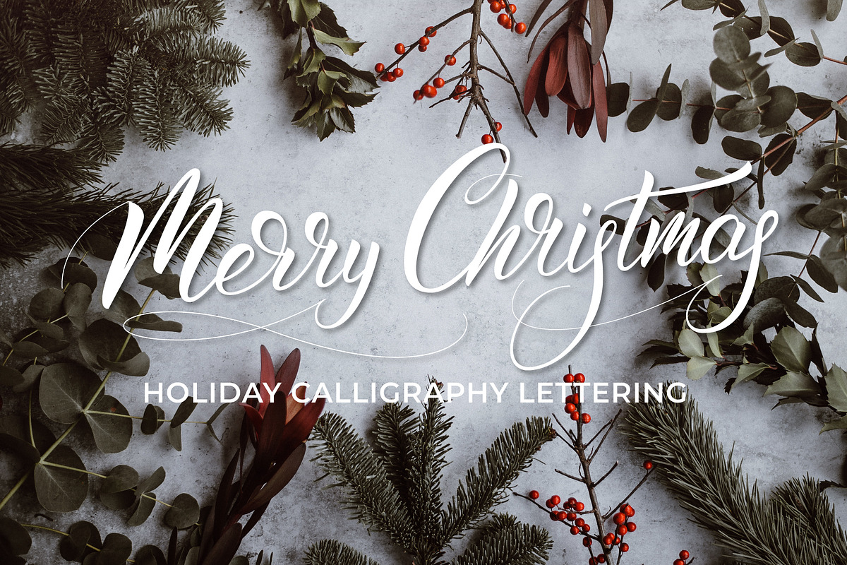 Merry Christmas lettering in Graphics - product preview 8
