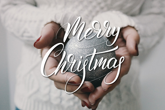 Merry Christmas lettering in Graphics - product preview 2