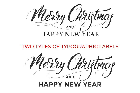Merry Christmas lettering in Graphics - product preview 4