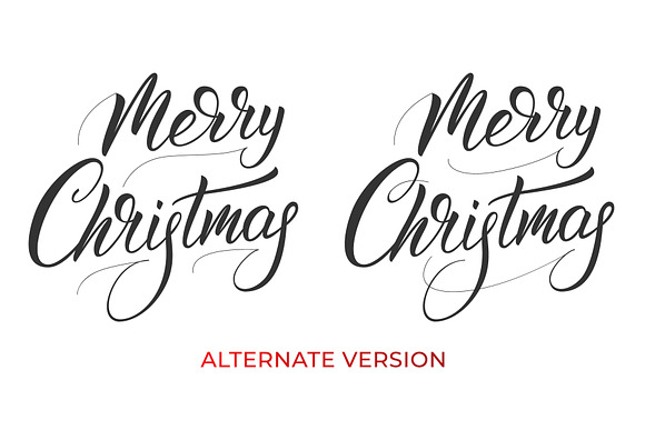 Merry Christmas lettering in Graphics - product preview 5