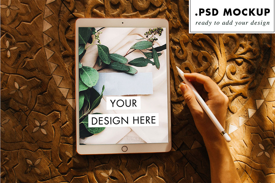 rustic mockup ipad in Mobile & Web Mockups - product preview 8