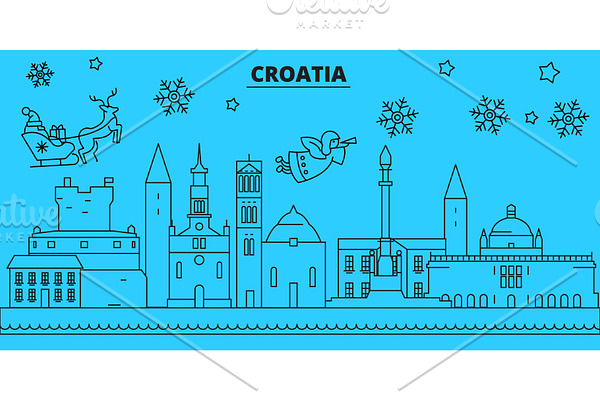 Croatia winter holidays skyline