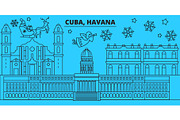 Cuba, Havana city winter holidays