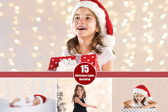 Christmas Lights Photo Backdrop in Graphics - product preview 1