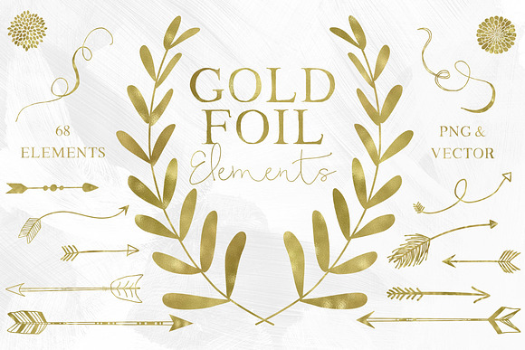 67 Gold Foil Elements in Illustrations - product preview 2
