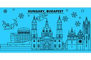 Hungary, Budapest city winter