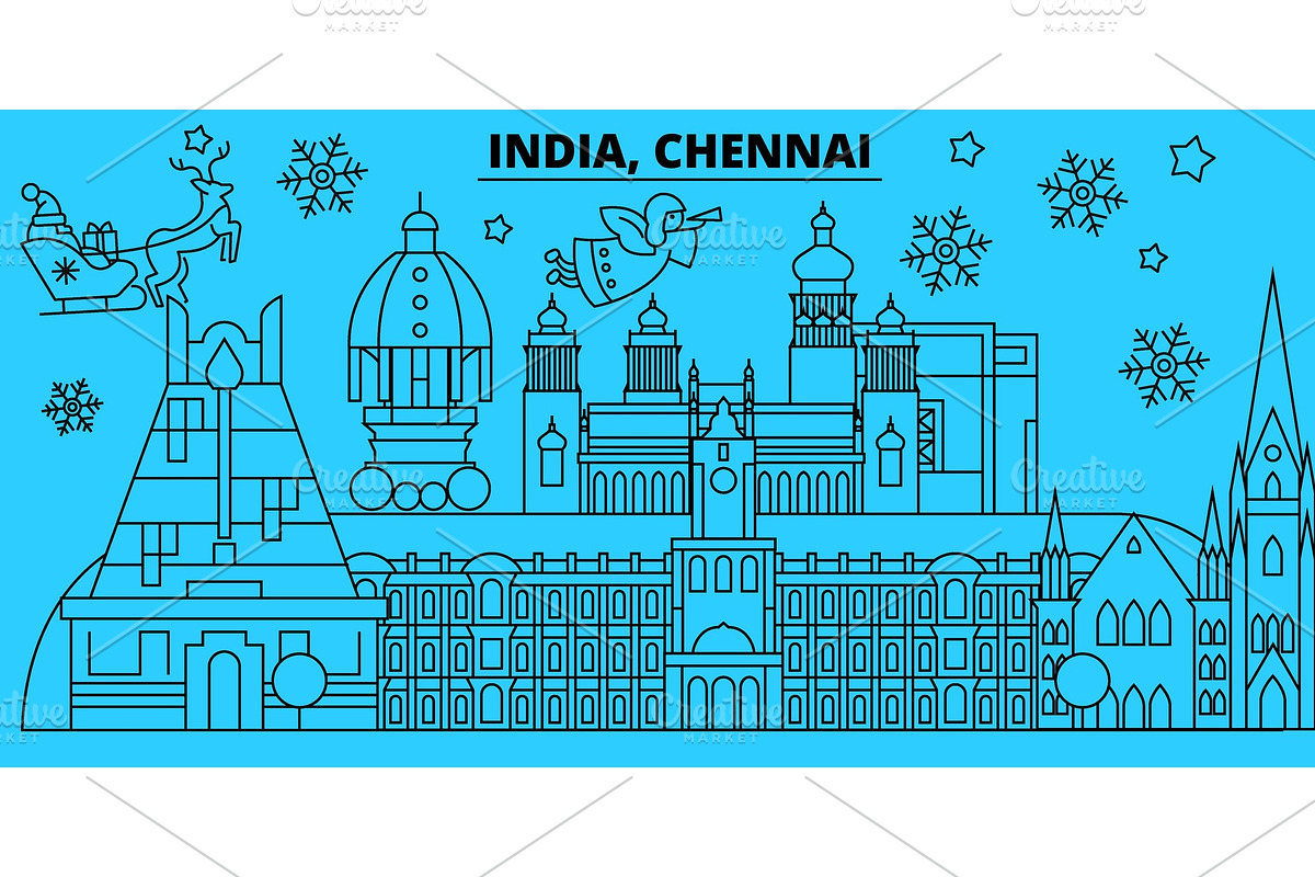 India, Chennai winter holidays in Illustrations - product preview 8