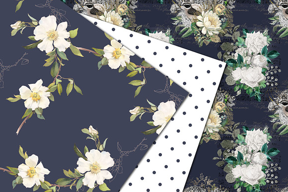 Shabby White Floral Patterns in Patterns - product preview 1
