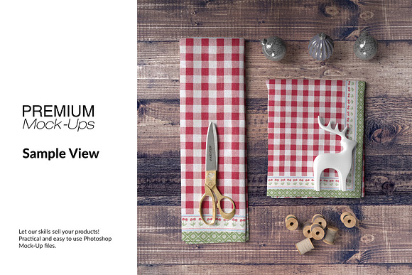 Christmas Notebook & Fabric Set in Product Mockups - product preview 2