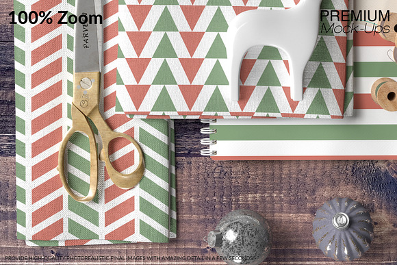 Christmas Notebook & Fabric Set in Product Mockups - product preview 9