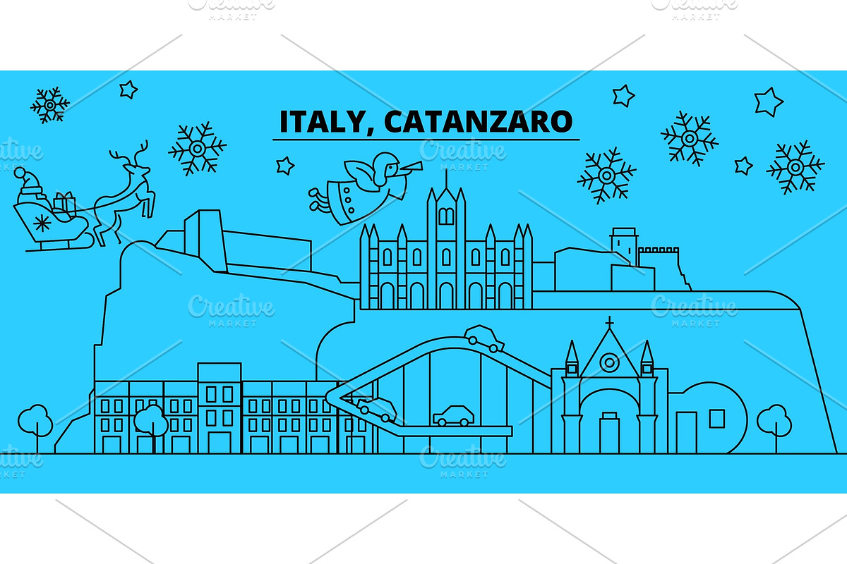 Italy, Catanzaro winter holidays in Illustrations - product preview 8