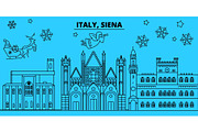 Italy, Siena winter holidays skyline