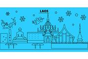 Laos, Laos winter holidays skyline