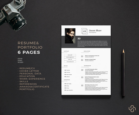 Alpha Resume Template in Resume Templates - product preview 1