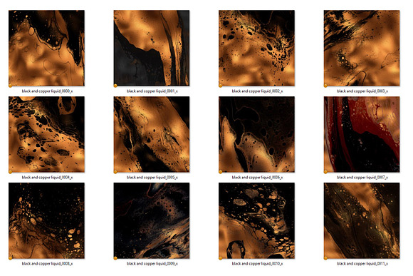 Liquid Pour Black and Copper in Textures - product preview 2