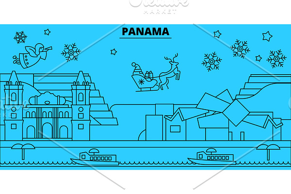 Panama winter holidays skyline