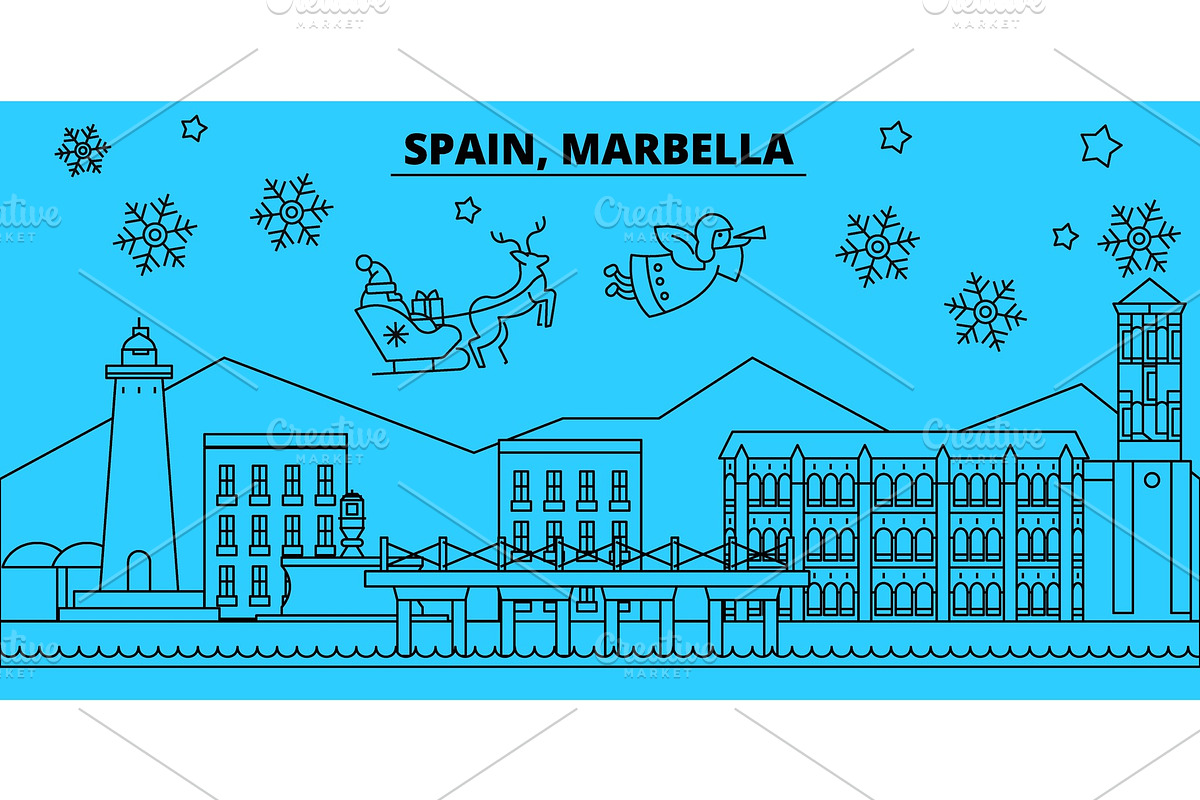Spain, Marbella winter holidays in Illustrations - product preview 8