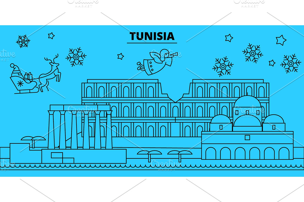 Tunisia, Tunisia winter holidays in Illustrations - product preview 8
