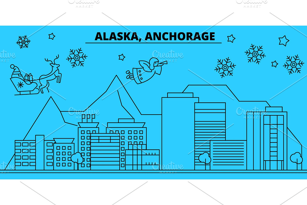 United States, Anchorage winter in Illustrations - product preview 8