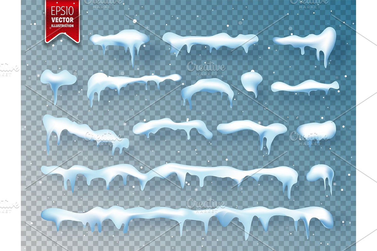 Realistic 3d snow, ice cap with in Textures - product preview 8